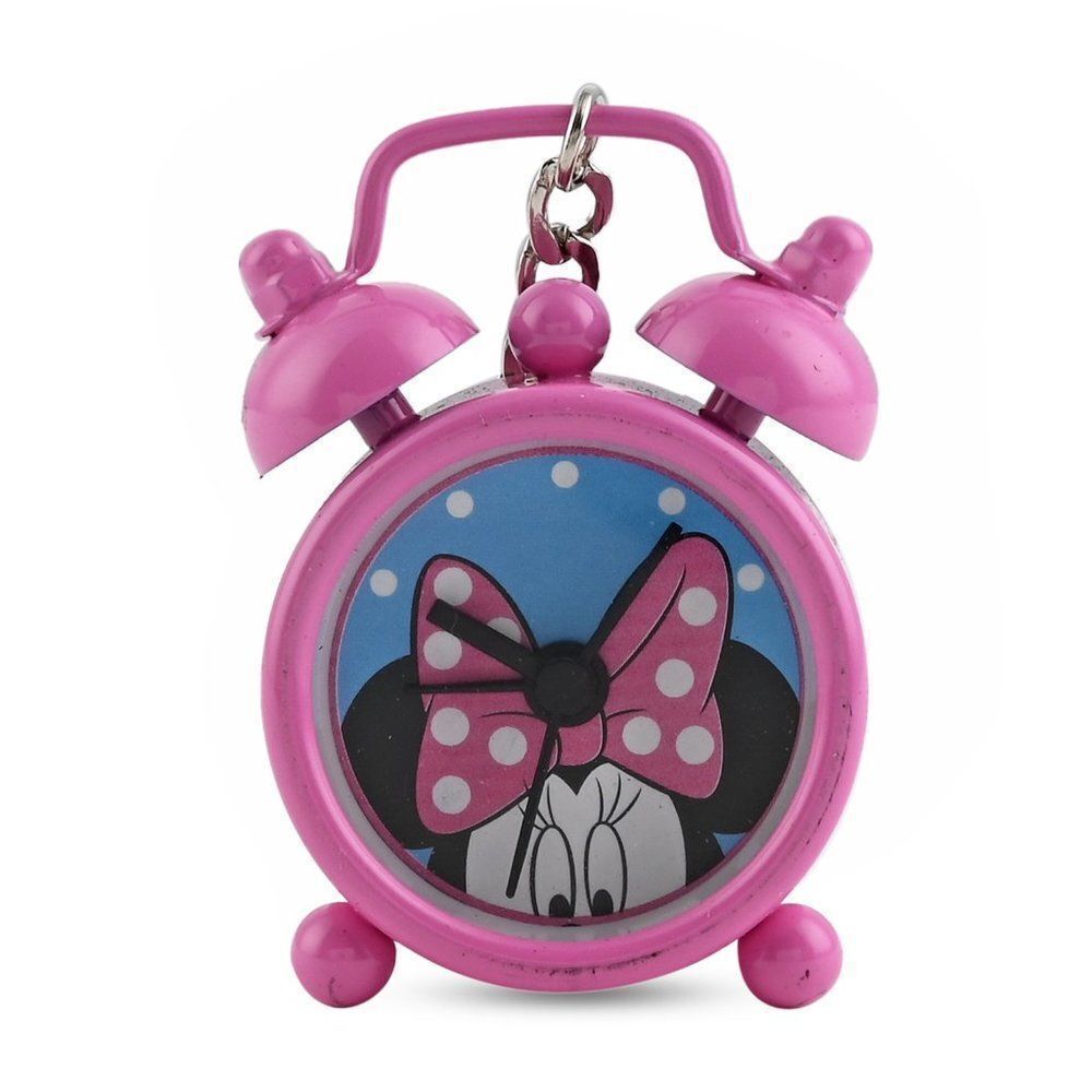 DISNEY Minnie Mouse Bow Clock Quartz Movement Watch Keychain in …